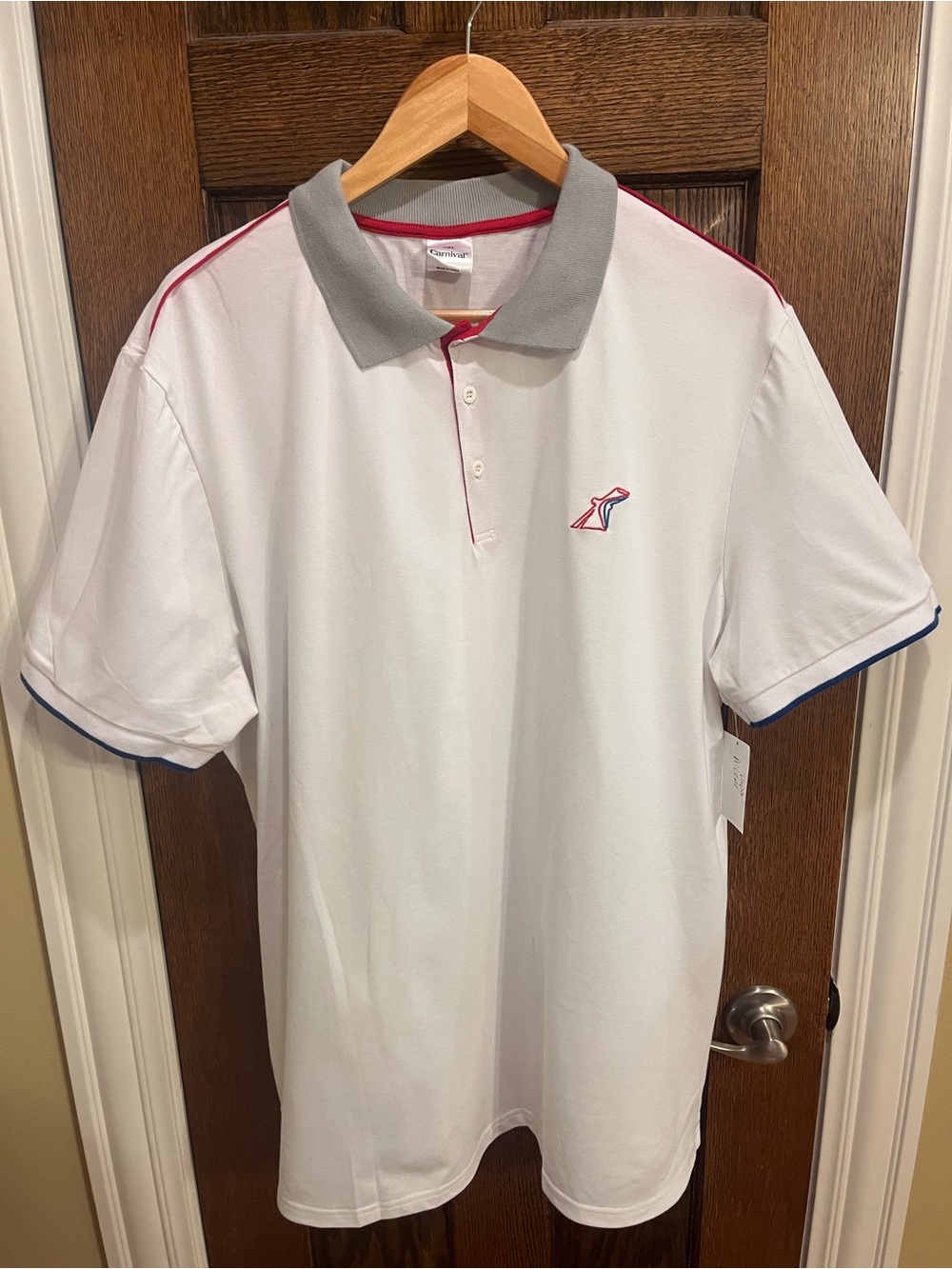 Carnival Cruise Men's White Polo Shirt